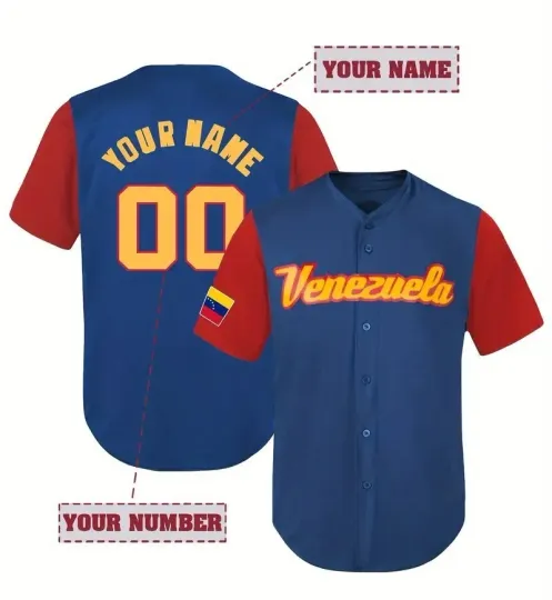 Discover Personalized Venezuela Baseball Jersey Shirt, Venezuela Jersey for Men, Women
