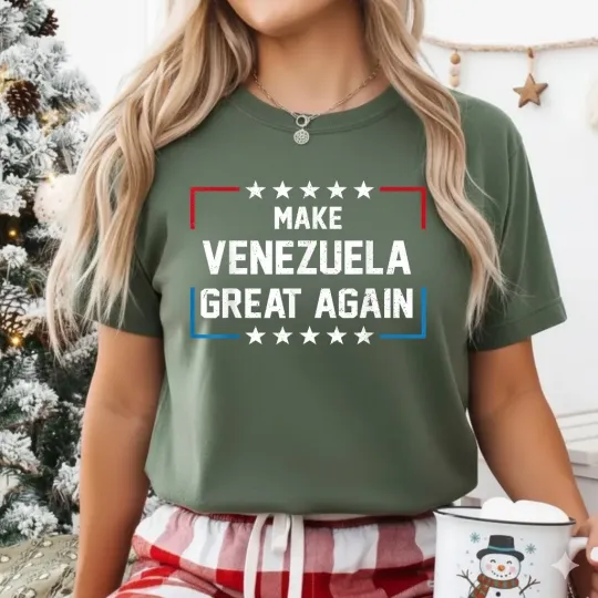 Discover Trump Make Venezuela Great Again Funny T-Shirt