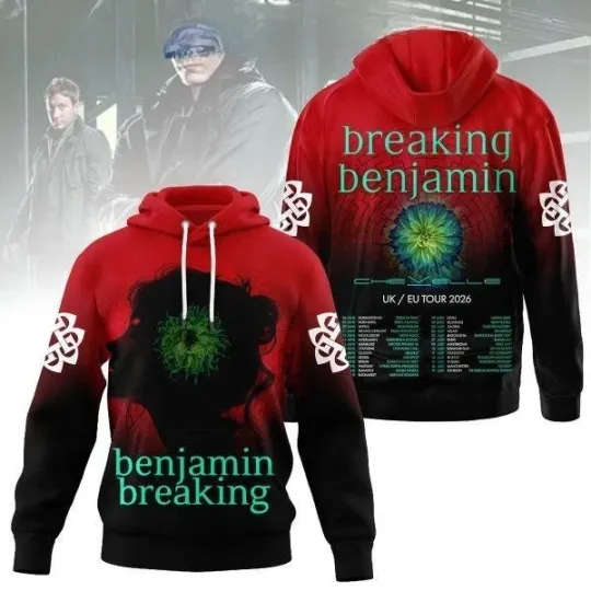 Discover Breaking Benjamin UK EU Tour 2026 Hoodie