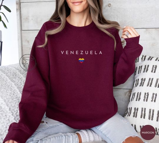 Discover Minimalist Venezuela Flag Heart Sweatshirt, Venezuelan Pride