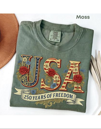 Discover Retro USA 250 Shirt, July 4th Independence Day Tee, Patriotic USA Flag T-Shirt