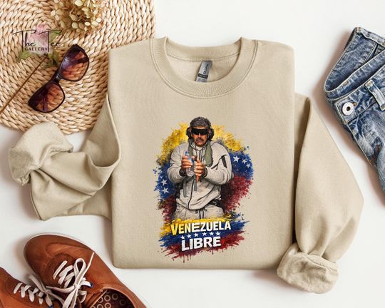 Discover Venezuela Libre Sweatshirt, South America Freedom Shirt, Spanish Resistance Graphic Hoodie, Liberty and Patriotism Tee, Political Shirt Gift