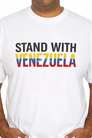 Discover Stand with Venezuela Shirt, Support Venezuela Unity Tee, Minimalist Human Rights