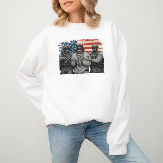 Discover Venezuela Libre Sweatshirt and Hoodie, Captured Live Maduro Graphic Crewneck, Venezuelan Freedom Protest sweater