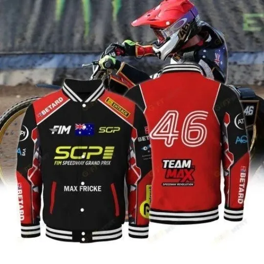 Max Fricke FIM Speedway SGP Limited Baseball Jacket