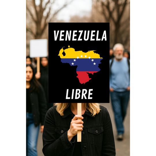 Discover Hands Off Venezuela Protest Sign | Latin America Solidarity Yard Sign | Anti War Political Poster