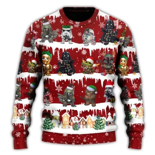 Discover Star Wars Darth Vader Mandalorian Ugly Christmas Sweater
