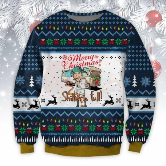 Shitters Full Merry Ugly Christmas Sweater