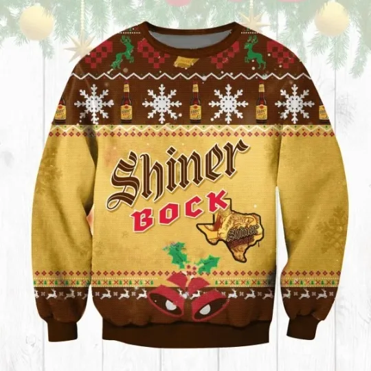 Discover Shiner Bock Texas Beer Ugly Christmas Sweater