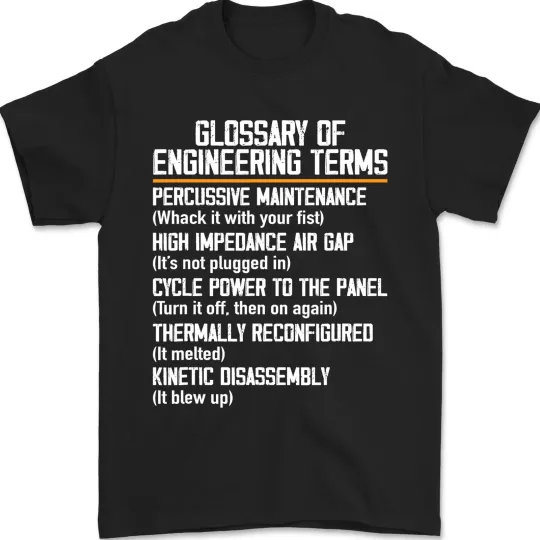 Discover Funny Engineering Glossary Unisex T-Shirt for Students