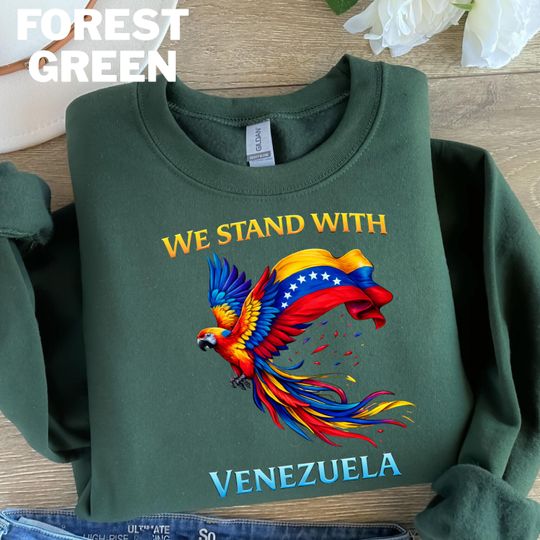 Discover We Stand With Venezuela Sweatshirt, Venezuela 2026 Hoodie, Peace for Venezuela 2026 Shirt, Venezuela Flag Sweatshirt, Pray for Venezuela