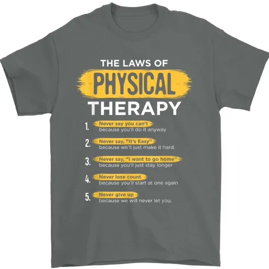 Discover Funny Physical Therapy Gift T-Shirt for Therapist Month Unisex