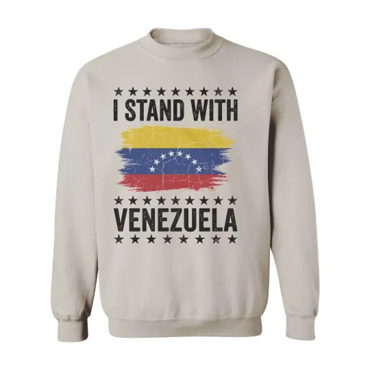 Discover I Stand With Venezuela - Venezuelan Flag Support Unisex Crewneck Sweatshirt