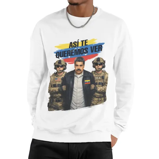 Discover Venezuela Abajo Fuera Anti Maduro Protest Long Sleeve Sweatshirt