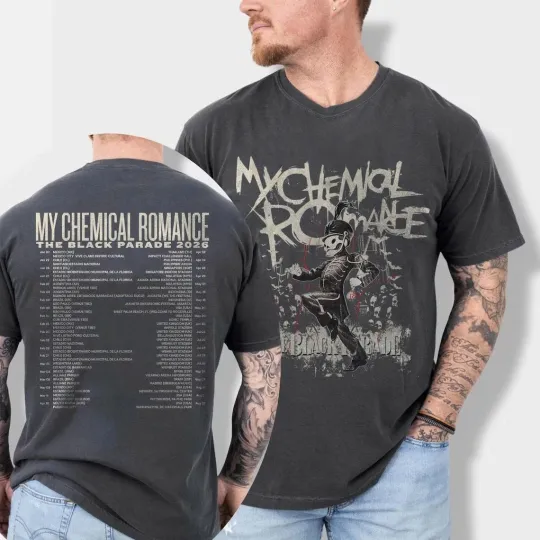 My Chemical Romance 2026 Black Parade Tour New Trendy Graphic Custom Shirt