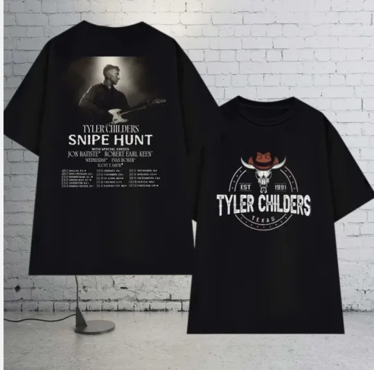 2026 Tyler Childers Snipe Hunt Shirt, Tyler Childers Tour Two Sided T-Shirt