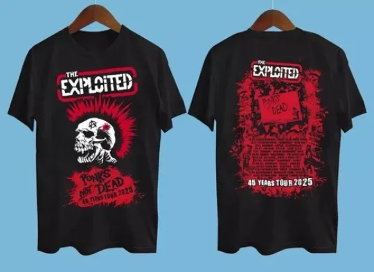 Discover New!!! The Exploited Tour 2026 Band Gift For Fan S to 5XL 2-sides T-shirt