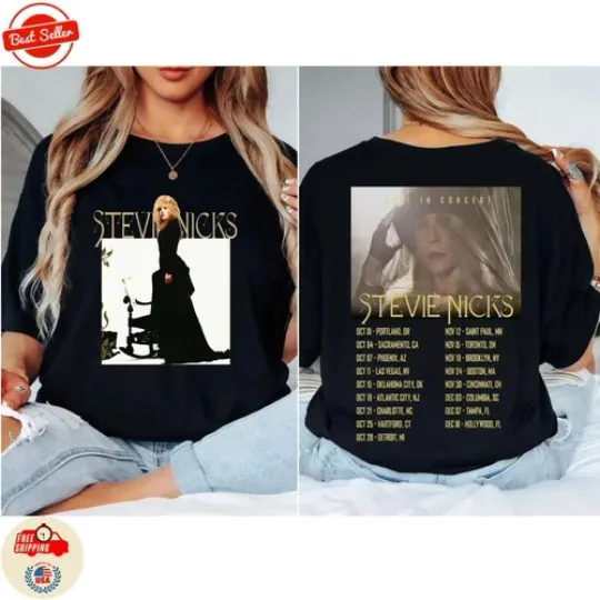 Discover Stevie Nicks Inspired 2026 Tour T-Shirt – Vintage Rock Concert Unisex Fan Tee