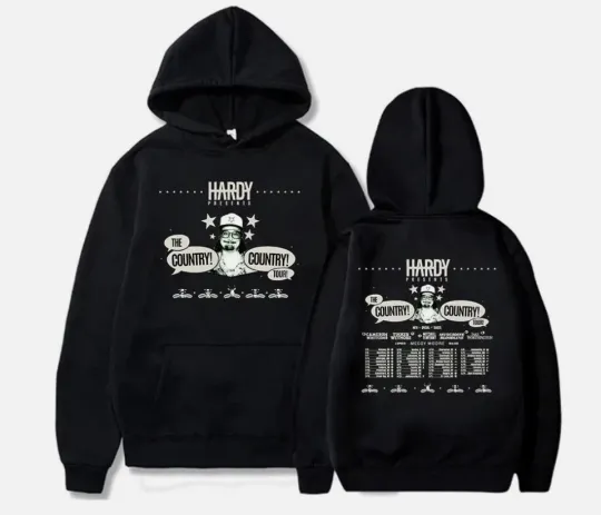 Discover Hardyy THE COUNTRY TOUR 2026 Double Sided Hoodie