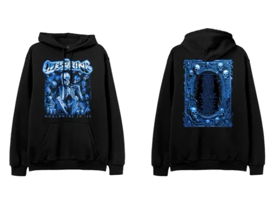 Discover The Offspring Sitting Skeleton 2026 Tour Hoodie