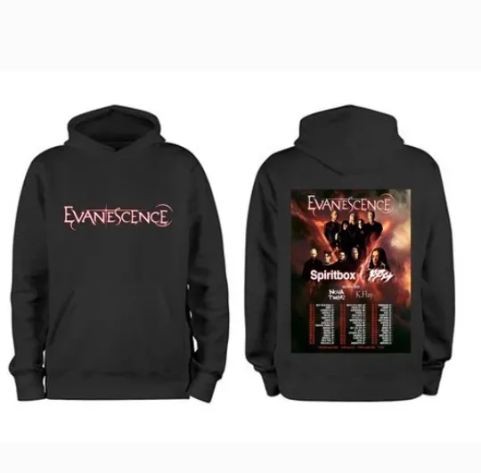 Evanescence North America Tour 2026 Double Sided Hoodie