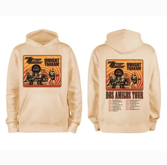 Discover ZZ Top & Dwight Yoakam Dos Amigos Tour 2026 Hoodie