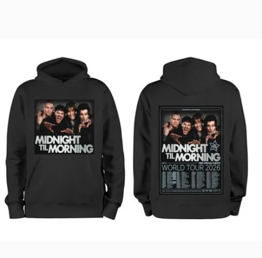 Discover Midnight Till Morning World Tour 2026 Double Sided Hoodie