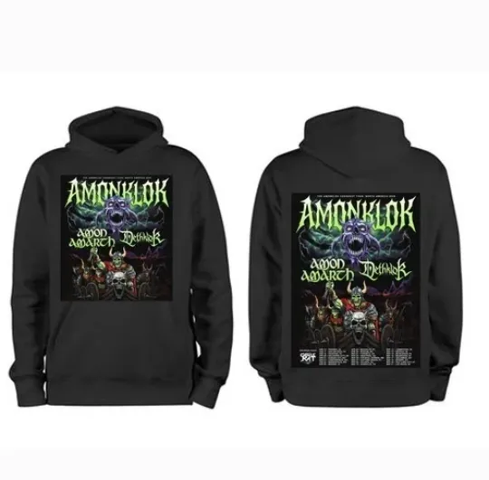 Discover Amon Amarth and Dethklok 2026 North American Tour Double Sided Hoodie