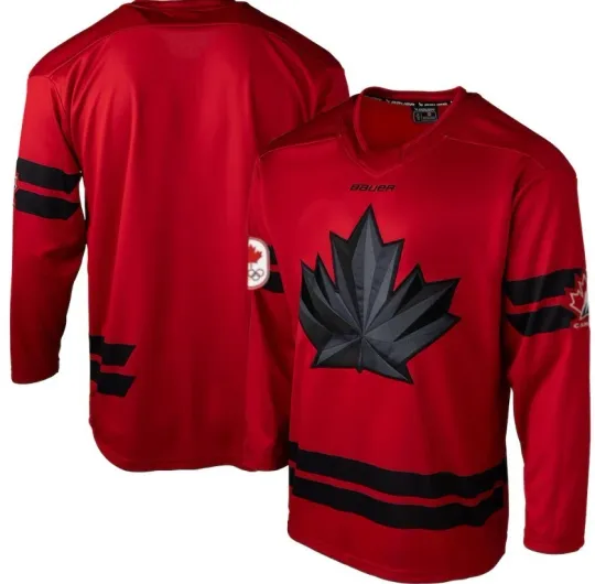 Discover Team Canada Milan Winter Olympics 2026 Men's Hockey Jersey Red and White