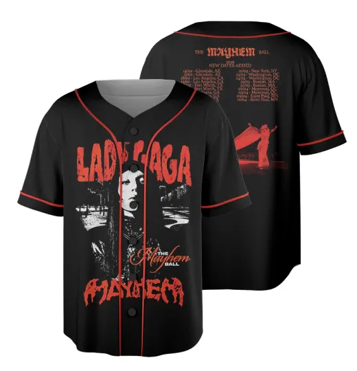 Ld ga The Mayhem Ball Music Tour 2026 Baseball Jersey