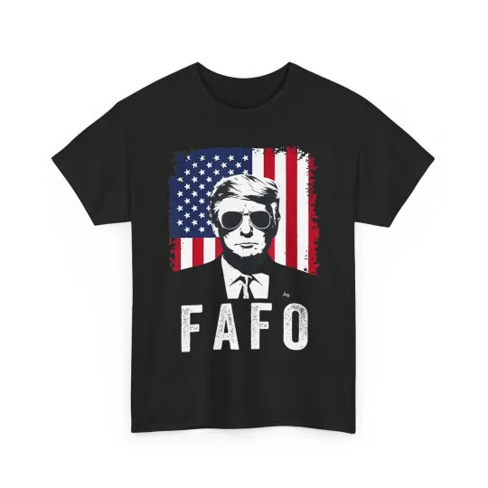Discover Vintage USA Flag Trump FAFO Patriotic Retro 47th President T-Shirt