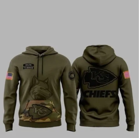 Discover Chiefs Camo Salute to Service Hoodie 3D Gift For Valentine