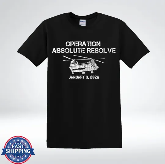 Discover Operation Absolute Resolve Military Helicopter Graphic T-Shirt