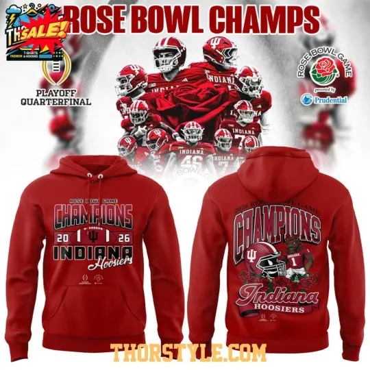 2026 Rose Bowl Champion Indiana Hosier 3D Hoodie