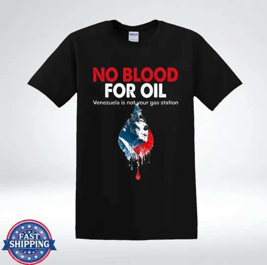 Discover No Blood For Oil Political Protest Graphic T-Shirt