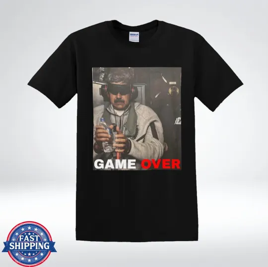 Discover Game Over Political Satire Photo Style Graphic T-Shirt