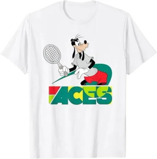 Discover Disney Mickey And Friends Aces Goofy Goof Tennis Player T-Shirt Size S - 5XL