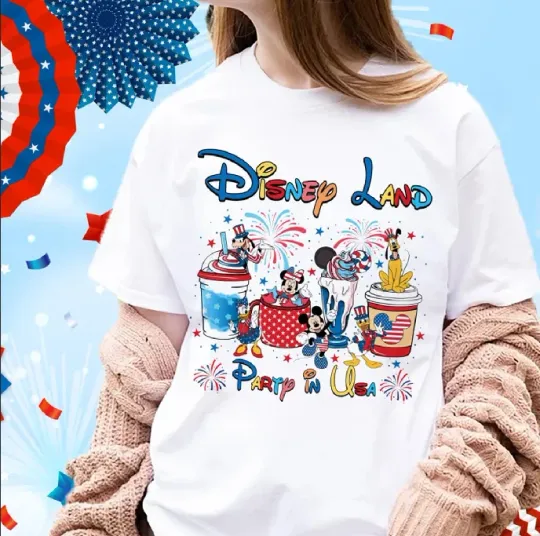 Discover Disney Duck Donald T-Shirt, Duck Donaldand Friends 4th Of July USA Shirt