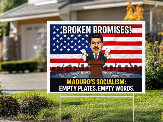 Discover Maduro Arrested Yard Sign, Venezuela Libre, Gracias Trump, Handcuffed Maduro Political Sign, Justice for Venezuela Lawn Decor, Freedom Sign