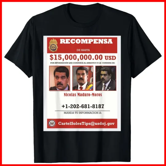 Discover Venezuela 2024 Reward Black Cotton T-Shirt S-5XL