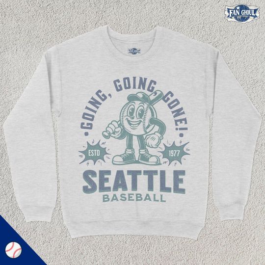 Discover Retro Seattle Baseball Sweatshirt, Vintage 70s Mascot Crewneck, Sports Sweater, Baseball Fan Gift, Baseball Lover, 80s Mariner Merch