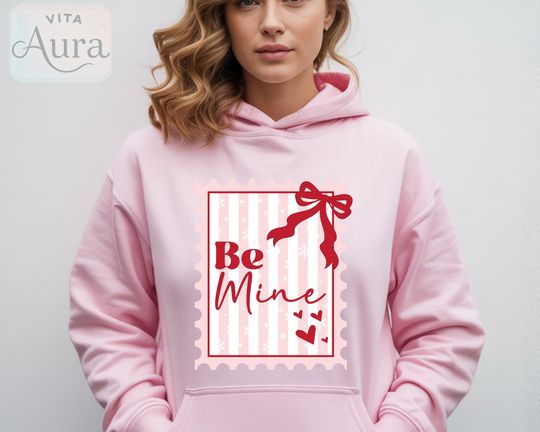 Discover Be Mine Sweatshirt, Valentine Hoodie, Love Graphic Sweater, Romantic Gift for Her Top