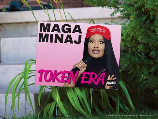 Nicki Minaj Yard Sign, Funny Political Parody
