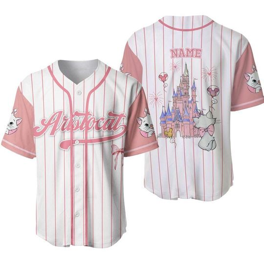 Custom The Aristocats Marie Cat Baseball Jersey for Fans
