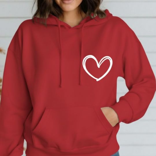 Discover Valentines Heart Hoodie, Womens Valentine's Day Hoodie, Couple GiftHoodiet, Heart Hoodie, Anniversary Day Gift, Christmas Gift