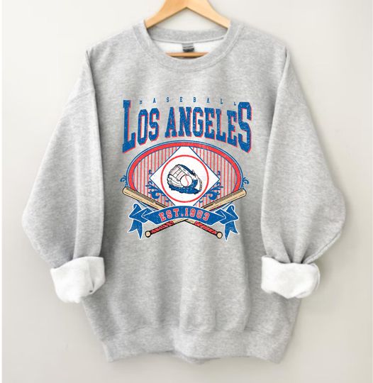 Discover Los Angeles Baseball Graphic Hoodie / Sweatshirt / T-shirt, Vintage Sports Fan Apparel