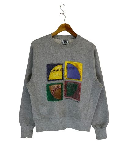 Discover vintage 90s baseball sweatshirt 1997 copyright big logo jumper pullover baseball is an art vintage sports fashion