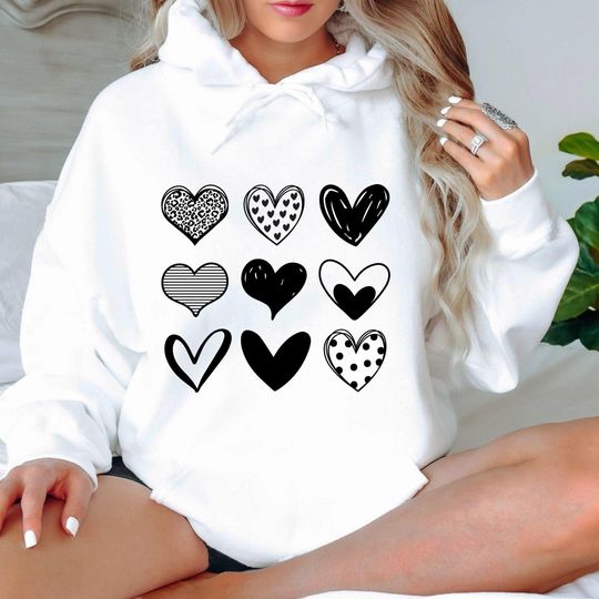 Discover Valentines Day Hoodie,Valentines Hoodie,Love Hoodie,Valentines Hoodie,Womens Valentines Hearts Hoodie,Love Hoodie, Gifts,Gifts for Mom