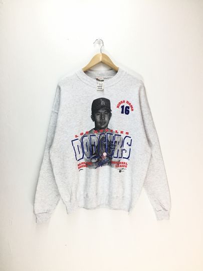Rare Vintage Dodgers Sweatshirt / Nomo 16 / Baseball Player / 1995 / Los Angeles / Jumper Sweatshirt / Sweatshirt Large Size