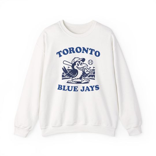 Toronto Blue Jays Crewneck - Retro Baseball Design - Unisex Heavy Blend Sweatshirt